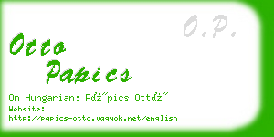 otto papics business card